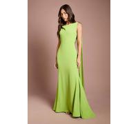 Coast Women's Chiffon Detail Cowl Back Crepe Maxi Dress in Lime | Size: 14 Coast Lime 14