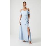 Coast Women's Cold Shoulder Satin Bridesmaid Dress in Ice Blue | Size: 12 Coast Ice Blue 12