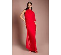 Coast Women's Contour Collective High Neck Drape Jersey Maxi Dress in Red | Size: 10 Coast Red 10