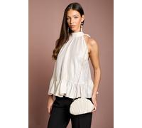 Coast Coral Ruched Satin Shell Shaped Clutch Bag, One Size, champagne