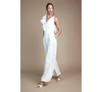 Coast Women's Corsage Cowl Back Bridal Jumpsuit in Ivory | Size: 16 Coast Ivory 16