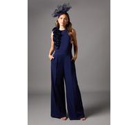 Coast Women's Corsage Detail Pleated Jumpsuit in Navy | Size: 10 Coast Navy 10