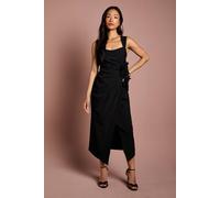 Coast Women's Corsage Pleated Pencil Dress in Black | Size: 12 Coast Black 12