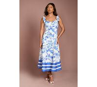 Coast Women's Cotton Twill Panelled Fit & Flare Midi Dress in Ivory | Size: 10 Coast Ivory 10