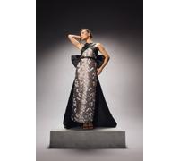 Coast Women's Couture Cross Neck Embellished Bow Back Maxi Dress in Black | Size: 10