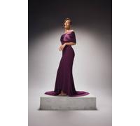 Coast Women's Couture Exaggerated Bow Maxi Dress With Puddle in Purple | Size: 16