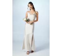 Coast Women's Cowl Neck Satin Slip Maxi Bridesmaid Dress in Champagne | Size: 14 Coast Champagne 14