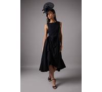Coast Women's Crepe Ruffle Dress With Low Back in Black | Size: 10
