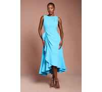 Coast Women's Crepe Ruffle Dress With Low Back in Blue | Size: 10 Coast Blue 10