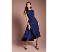 Coast Women's Crepe Ruffle Dress With Low Back in Navy | Size: 10 Coast Navy 10