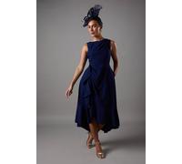 Coast Women's Crepe Ruffle Dress With Low Back in Navy | Size: 12 Coast Navy 12