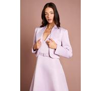 Coast Women's Crop Satin Jacket in Lilac | Size: 14 Coast Lilac 14