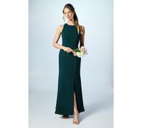 Coast Women's Cross Back Crepe Bridesmaid Dress in Emerald | Size: 16 Coast Emerald 16
