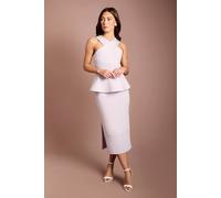 Coast Women's Cross Neck Bandage Column Dress in Lilac | Size: 10 Coast Lilac 10
