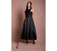 Coast Women's Cross Neck Twill Bridesmaid Dress in Black | Size: 10 Coast Black 10