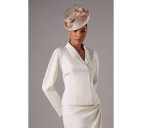 Coast Women's Cross Over Princess Seam Jacket in Ivory | Size: 10