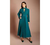 Coast Women's Cutout Detail Pleated Sleeve Maxi Dress in Emerald | Size: 8