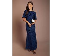 Coast Women's Devore Mesh Angel Sleeve Bridesmaid Dress in Navy | Size: 10