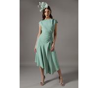 Coast Women's Drape Side Cap Sleeve Midi Dress in Sage | Size: 10 Coast Sage 10