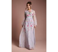Coast Women's Embellished Chiffon Maxi Dress in Lilac | Size: 10