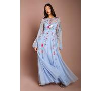Coast Women's Embellished Chiffon Maxi Dress in Lilac | Size: 18