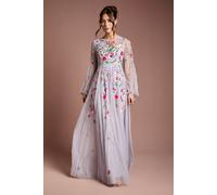 Coast Women's Embellished Chiffon Maxi Dress in Lilac | Size: 8 Coast Lilac 8