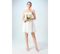Embellished Lace Bandeau Bridal Mini Dress Coast Ivory 16
