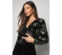 Coast Emma Satin Detail Chain Clutch Bag, One Size, black