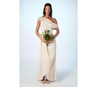 Coast Women's Fallen Shoulder Bow Detail Bridesmaid Maxi Dress in Champagne | Size: 14 Coast Champagne 14