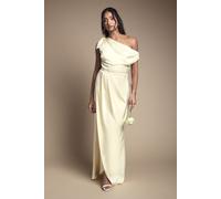 Coast Women's Fallen Shoulder Bow Detail Bridesmaid Maxi Dress in Lemon | Size: 12 Coast Lemon 12