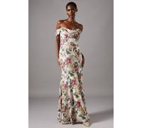 Coast Women's Floral Bardot Maxi Dress in Cream | Size: 10