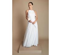 Coast Women's Floral Embellished Tulle Wedding Dress in Ivory | Size: 14 Coast Ivory 14