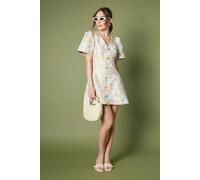 Coast Women's Floral Jacquard Button Through Mini Dress | Size: 12 Coast Multicolor 12