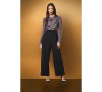 Coast Women's Floral Placement Embellished Long Sleeve Party Jumpsuit in Purple | Size: 10 Coast Purple 10