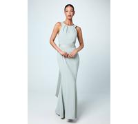 Coast Women's Halter Neck Satin Bridesmaid Dress with Tie Back Detail in Sage | Size: 12