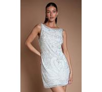 Coast Women's Happily Ever After Swan Embellished Mini Bridal Dress in Ivory | Size: 12
