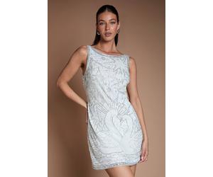 Coast Women's Happily Ever After Swan Embellished Mini Bridal Dress in Ivory | Size: 8