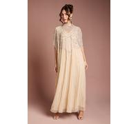 Coast Women's Heavily Embellished Maxi Dress in Neutral | Size: 8 Coast Neutral 8