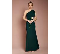 Coast Women's Honoured Bow One Shoulder Maxi Bridesmaid Dress in Emerald | Size: 18 Coast Emerald 18