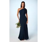 Coast Women's Honoured Bow One Shoulder Maxi Bridesmaid Dress in Navy | Size: 18 Coast Navy 18