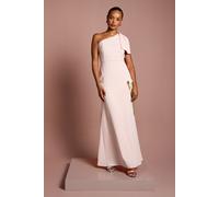 Coast Women's Honoured Petite Bow One Shoulder Maxi Bridesmaid Dress in Blush | Size: 12 Coast Blush 12