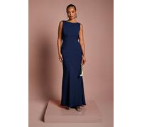 Coast Women's Honoured Petite Sleeveless Cowl Back Maxi Bridesmaid Dress in Navy | Size: 18 Coast Navy 18