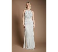Coast Women's Honoured Sculpting Halterneck Embellished Wedding Dress in Ivory | Size: 14 Coast Ivory 14