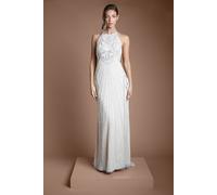 Coast Women's Honoured Sculpting Halterneck Embellished Wedding Dress in Ivory | Size: 18 Coast Ivory 18