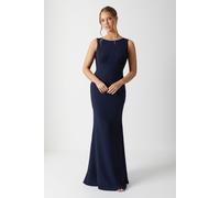 Coast Women's Honoured Sleeveless Cowl Back Maxi Bridesmaid Dress in Navy | Size: 10 Coast Navy 10