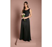 Coast Women's Honoured Sleeveless Cowl Neck Satin Maxi Bridesmaid Dress in Black | Size: 10 Coast Black 10