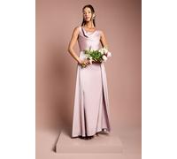 Coast Women's Honoured Sleeveless Cowl Neck Satin Maxi Bridesmaid Dress in Dusty Rose | Size: 16 Coast Dusty Rose 16