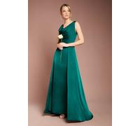 Coast Women's Honoured Sleeveless Cowl Neck Satin Maxi Bridesmaid Dress in Emerald | Size: 12
