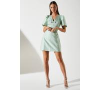 Coast Women's Jacquard Bow Mini Dress in Mint | Size: 14 Coast Mint 14