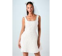 Coast Women's Jacquard Full Skirted Mini Dress With Jewel Trim in Ivory | Size: 12 Coast Ivory 12
